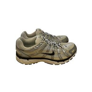 Nike P-6000 Coconut Milk Metallic Silver Mesh Sneakers White Gray Size 6